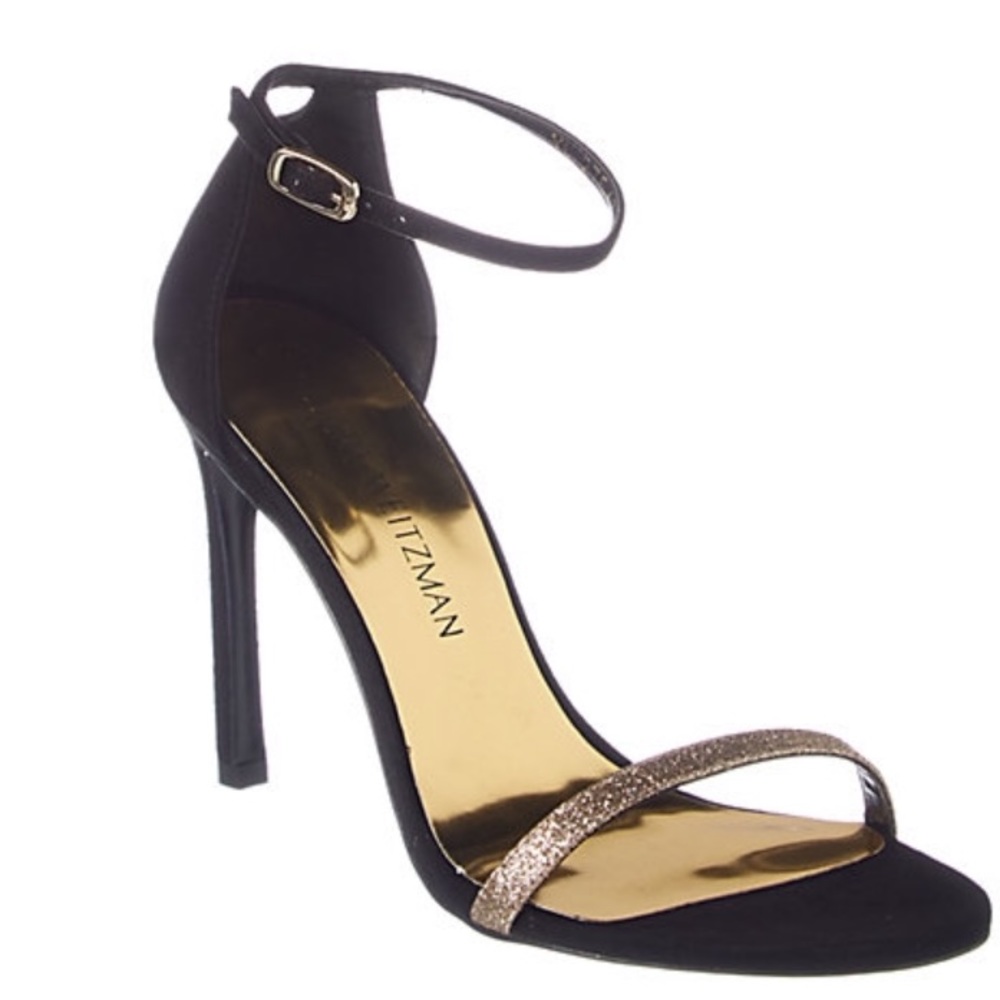Stuart weitzman 100 suede glitter sandal 5